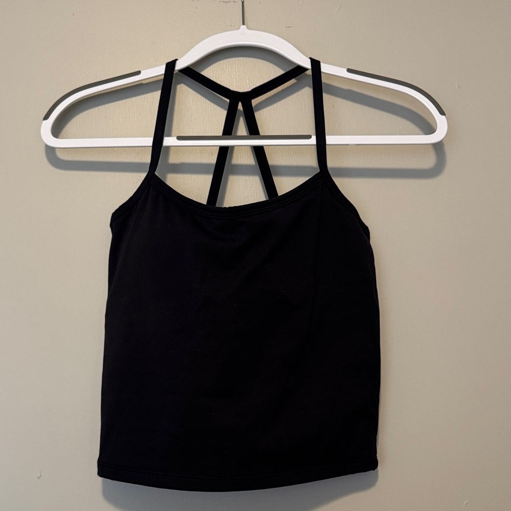 Black Strappy Athletic Tank Top